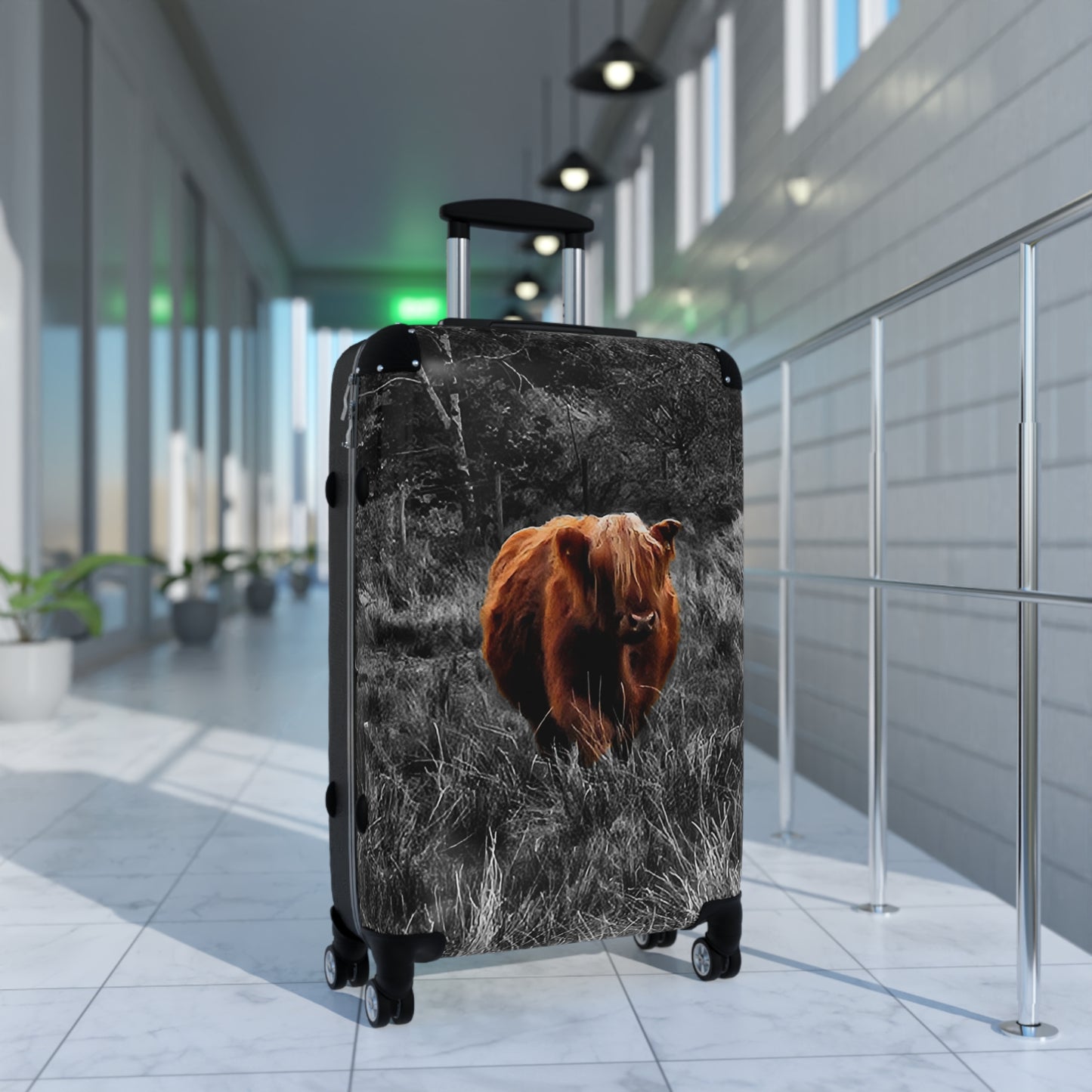 The Future Photography-Driven, Lightweight Suitcases, Custom Durable Travel Designer Suitcase, Charlie, the Coo of the Highlands/Ultra-Light Effortless Travel