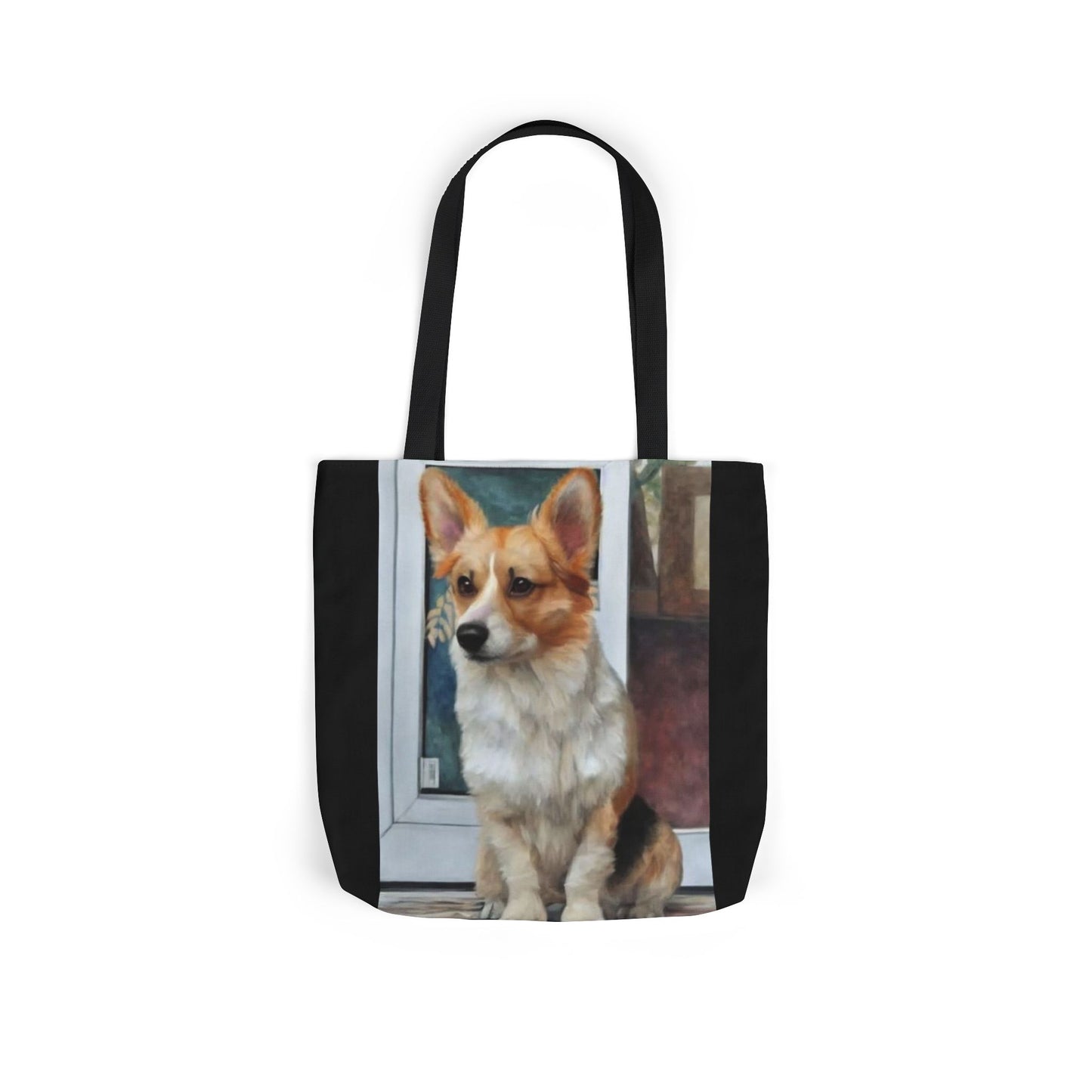 The Best Corgi Portrait Canvas Tote Bag – Cute Dog Print Reusable Shopper