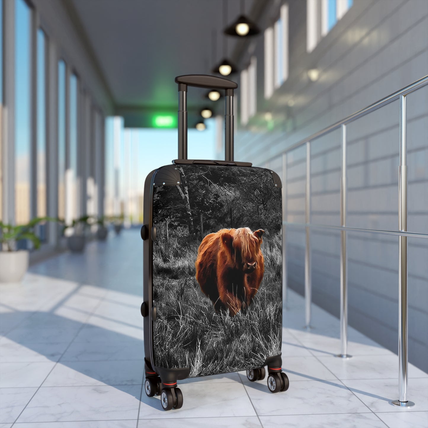 The Future Photography-Driven, Lightweight Suitcases, Custom Durable Travel Designer Suitcase, Charlie, the Coo of the Highlands/Ultra-Light Effortless Travel