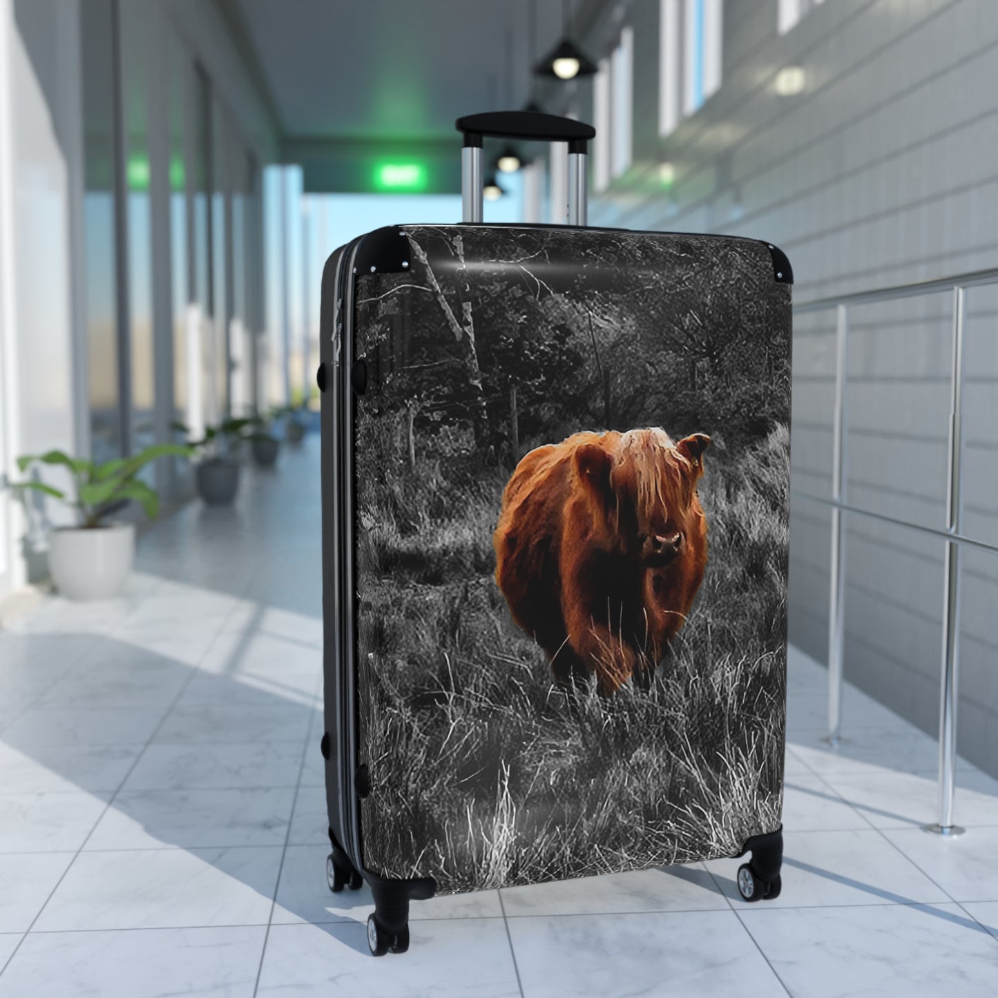 The Future Photography-Driven, Lightweight Suitcases, Custom Durable Travel Designer Suitcase, Charlie, the Coo of the Highlands/Ultra-Light Effortless Travel