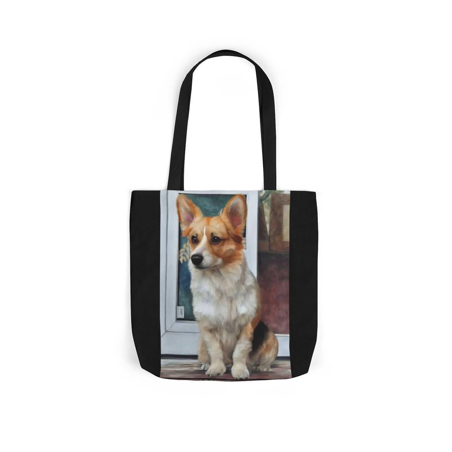 The Best Corgi Portrait Canvas Tote Bag – Cute Dog Print Reusable Shopper